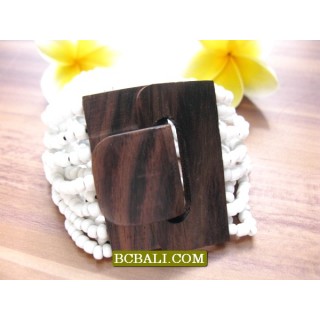 Bead Bracelet Wooden Buckles Clasps Stretching